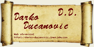 Darko Ducanović vizit kartica